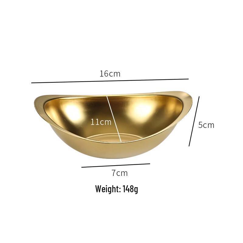 Dajujiang Korean Style Gold 304 Stainless Steel Ingot Bowl