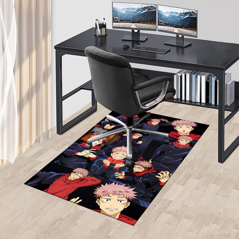 

1pc Jujutsu Kaisen Anime Chair Mat - Seasonal Gift for Office, Home Decor, Game Room - Non-Slip Carpet with Cute Characters Design.O045 60cm by 90cm
