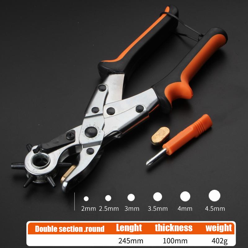Papierleder Gürtel Locher Zange Ösenstanzer Revolver Nähmaschine Tasche Setzer Werkzeug Uhrenarmband Armband Haushalt Lederhandwerk