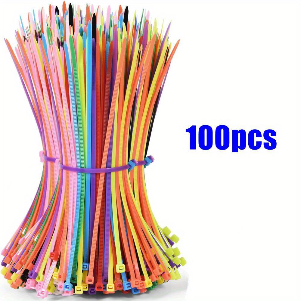 500/300/100pcs Colorful 4-Inch Nylon Zip Ties Ideal for Securing Cables Perfect for Use In Homes Gardens Garages And Workshops