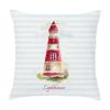 Cartoon Sailing Hot Air Balloon Lighthouse Pattern Cushion Cover Home Living Room Sofa Short Plush Pillow Case 45X45Cm