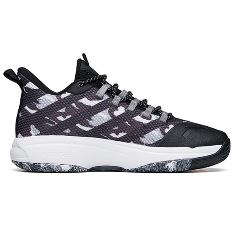 Anta Attack 3 Slip-Resistant Cushioning Wear-Resistant Low-Top Basketball Shoes Black White Gray Sneakers 112131609-2