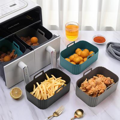 Air Fryers Pan Not Sticky Heat Resistant No Smell Large Capacity Safe Baking Reusable Anti-scald