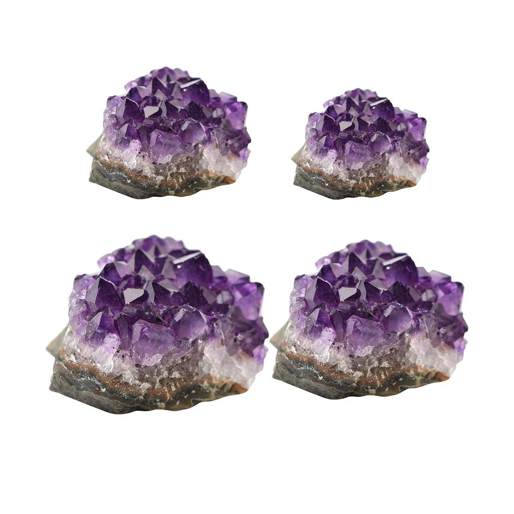 Natural Amethyst Geode Druzy Cluster Specimen Gem Spiritual Lucky Amethyst Bookends Crystal Agate Stone Rocks