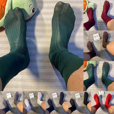 Calcetines de negocios suaves Calcetines ultrafinos de trabajo para hombre transparentes