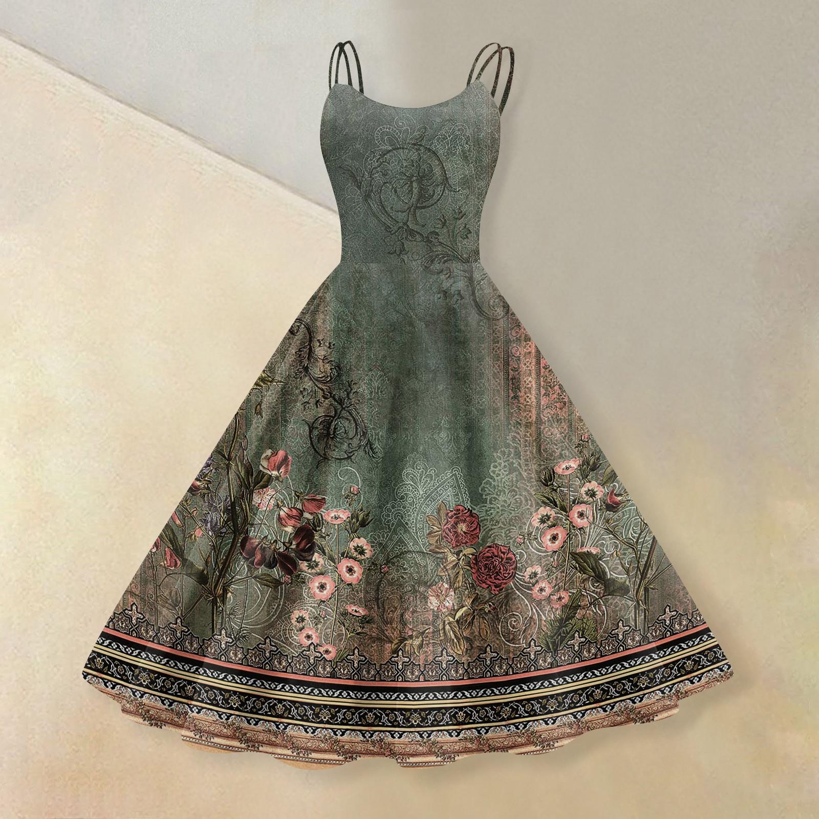 

Женское модное коктейльное платье без бретелек с принтом в готическом стиле, панк, винтажное платье. XXL зелёный