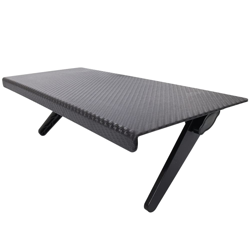 

Display shelf for small 5kg weight capacity x board/screen items, space-saving design, (33cm 14cm, black)