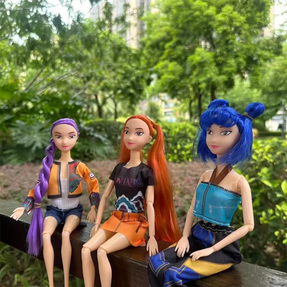 @$Anime Kpop Demon Hunters Rumi Mira Zoey Tiger Figura Giocattolo Decorazione da Scrivania Statue Ornamento Collezionabile per Bambini Regalo_$