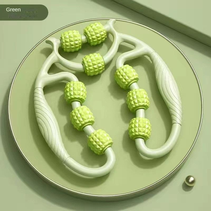 Nine-wheel circular leg clamp, thigh muscle relaxer, leg stretching massager, beautiful leg yoga roller clip lady Body Care