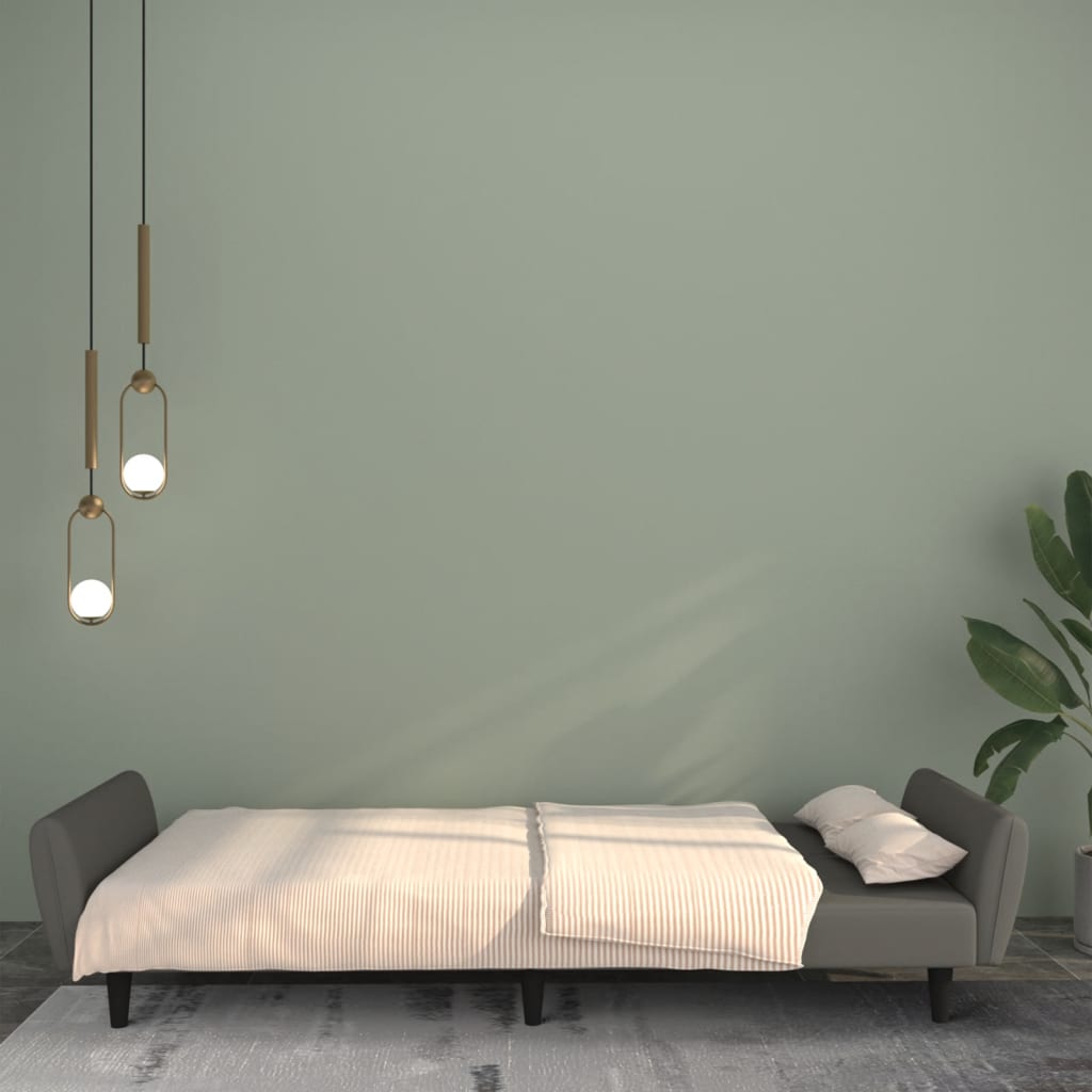 2 Seater Dark Grey Velvet Sofa Bed