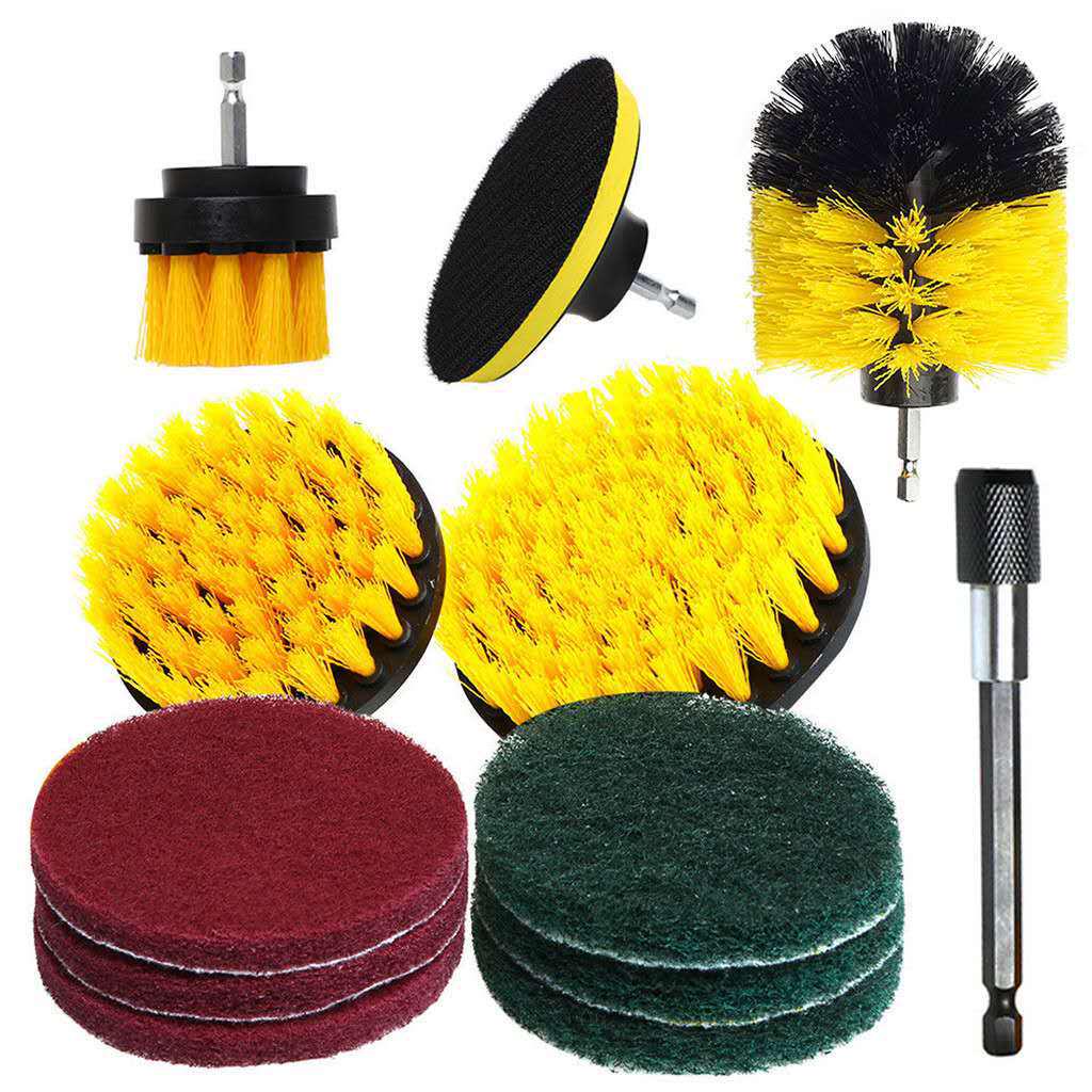 Electric Drill Brush Set for Home: Polishing, Kitchen, Bathroom, Floor, Car Cleaning Tool