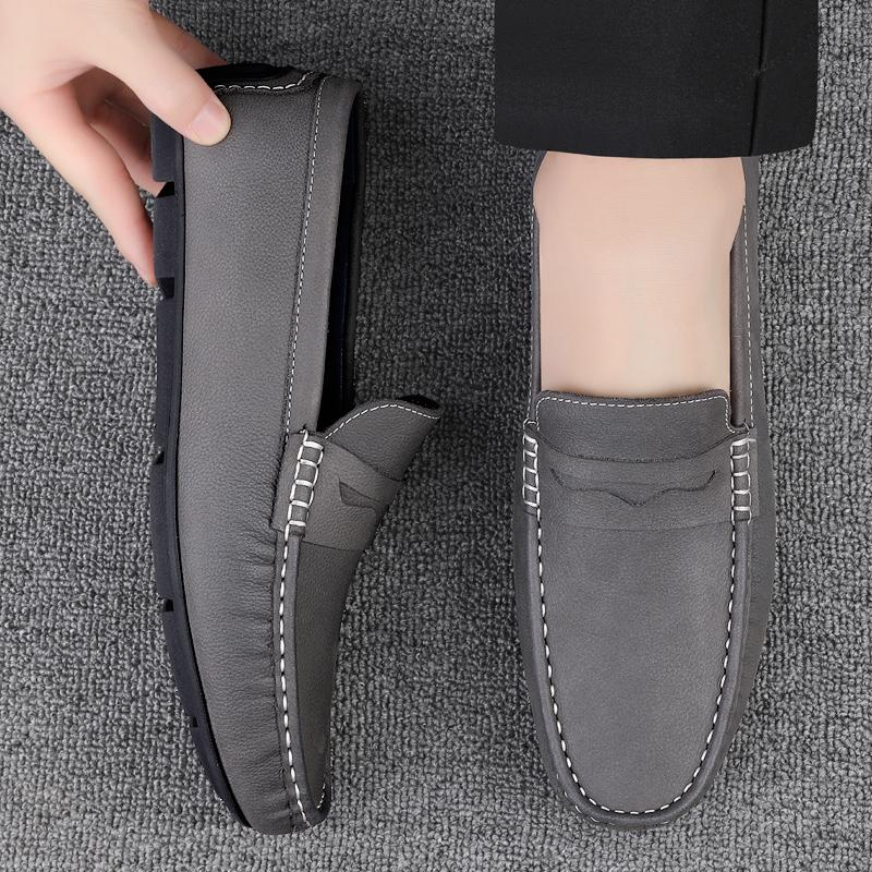 Fashion Genuine Leather Men Casual Shoes Men New Loafers Mens High Quality Slip On Shoes All-match Male Comfortable Driving Footwear