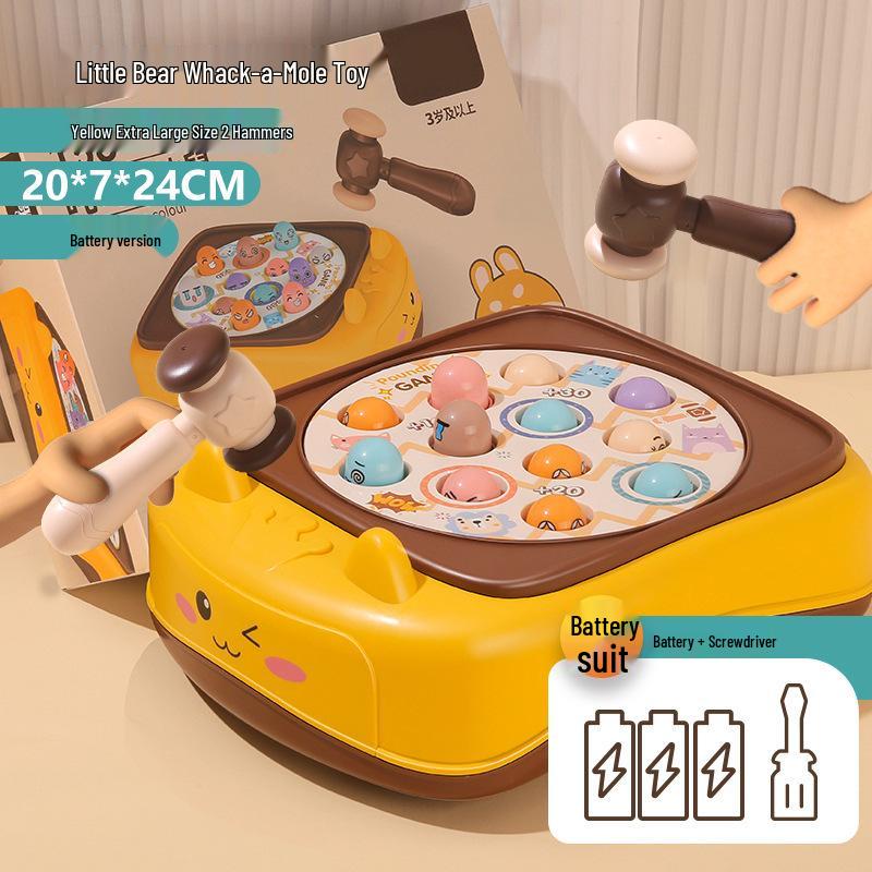 Infant & Toddler Rotating Musical Whack-a-Mole Toy - Early Education for Ages 0-1