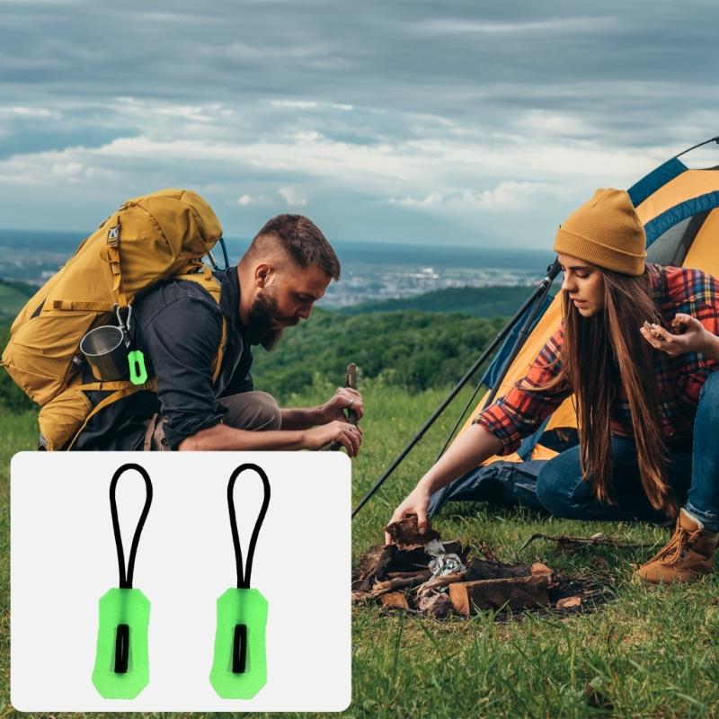 Glowing Zippers Pull Fix Zippers Jackets Zippers Pullers Handle Camping Backpack Zippers Pull Zippers Head Replacements