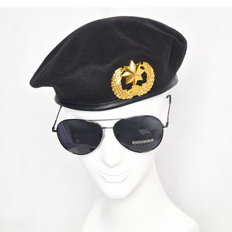 Marvel Logo Wool Beret Hat With Retro British Style And Uv Sunshade For Adults