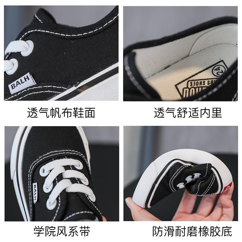 Spring and Autumn New Children's Canvas Shoes Small Medium and Older Children's Board Shoes Boys and Girls Baby Parent-Child Shoes Little White Shoes