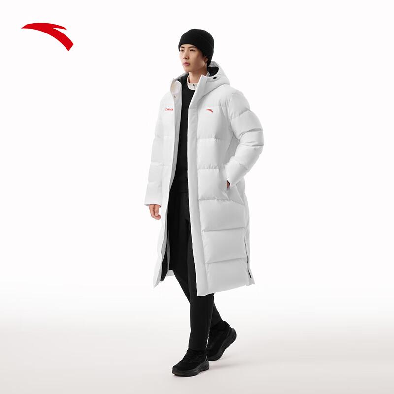 Anta Men's Four-Proof Tech Long Hooded Down Jacket