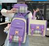 Schoolbag Female College Student Campus Canvas Bag Grades 3 to 5 and 6 Large Capacity Middle School Student Junior High School Student Backpack Female