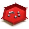 1Pc Dice Tray Set Foldable Dice Trays Hexagon Dice Rolling Tray Felt Dice Holder For Dice Games Like Rpg, And Other Table Games