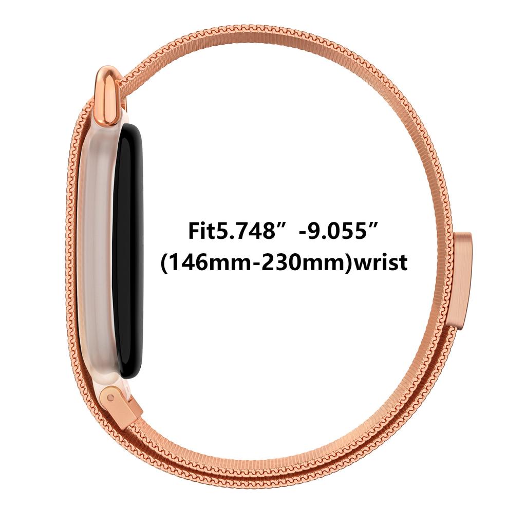 Luxury For Google Fitbit Air Milanese Loops Magnetic Band Breathable Quick Release Wristwatch Stainless Steel Watch Bracelet Wristband for Men Women