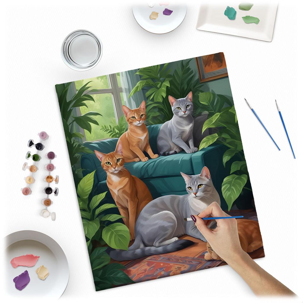 Paint By Number Picture 40X50 Cm Massido Cats