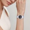 Swatch Quartz Movement 30M Water Resistant Watch 34Mm Black Dial Plastic Case Silicone Strap Women watches GW704