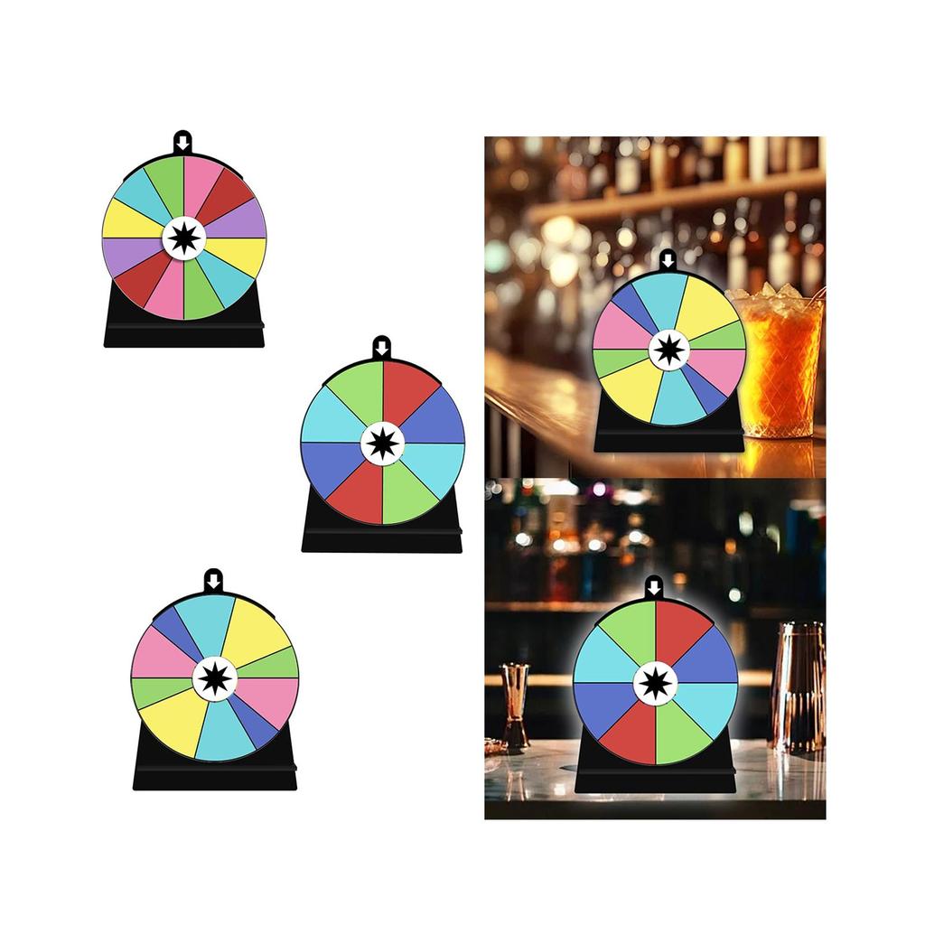 Colored Rotating Wheel Fortune Wheel Editable Roulette Wheel Drinking Game for Adults for Classroom Supermarkets Restaurant