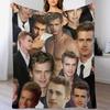 Hayden Christensen High Quality Photo Collage Throw Blanket All Season Lightweight Soft Blanket for Bed