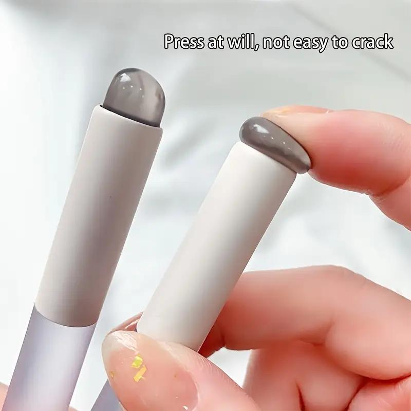 1PCS Manicure Lip Brush Silicone Round Head Silicone Lip Brush Portable Silicone Lip Brush Finger Jelly Transparent Silicone Lip Brush