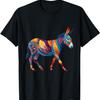 Esel Tierkunst Porträt Wildtiere Natur Esel Liebhaber T-Shirt(2)