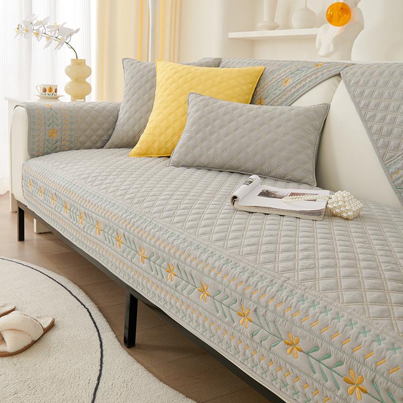 

Small Fresh Sofa Cushion, Universal In All Seasons, Cotton Log Wind, Simple Cover, Backrest Towel, Cover Cloth, Non-Slip New 70*70cm