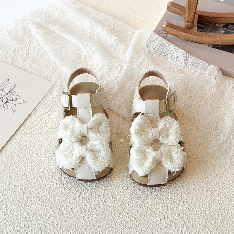 Girls Summer Princess Sandals Closed Toe Peep Toe Soft Sole Beach Shoes Comfortable Breathable Outdoor Footwear For Kids 22