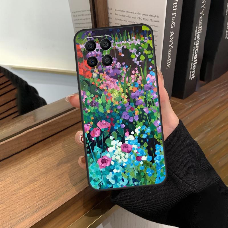 Colourful Flower Painting Art Case For Samsung Galaxy M56 M06 M16 M36 M52 M32 M12 M54 M34 M14 M35 M55 M15 M11 M31 M13 M53
