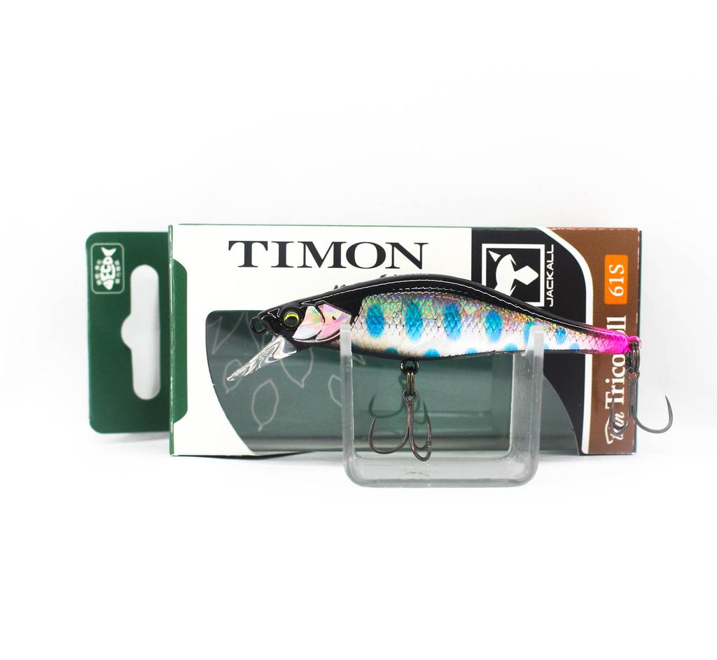 Jackall Timon Tricoroll Thin 61S Sinking Lure Yoneshiro Multi Black (8400)
