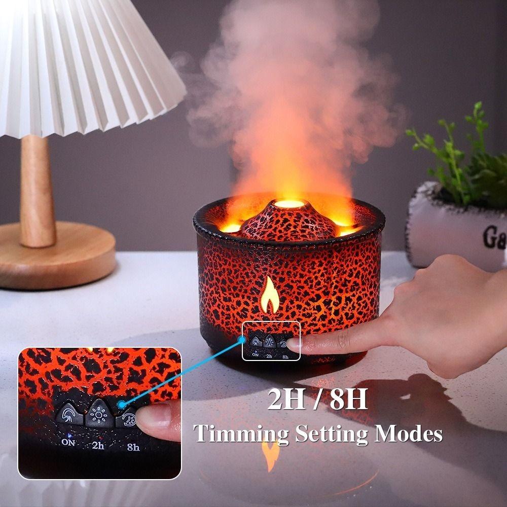 2 Lights Modes Flame Diffuser with Remote Control Air Humidifier Essential Oil Fragrance