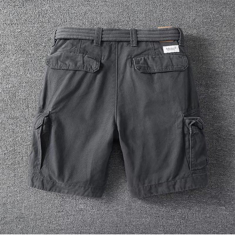 Men's Summer Military Green Casual Shorts - Trendy, Loose, Straight-Fit