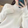 2025 Autumn/Winter Women's Thick Pure Wool Half-High Collar Knit Sweater