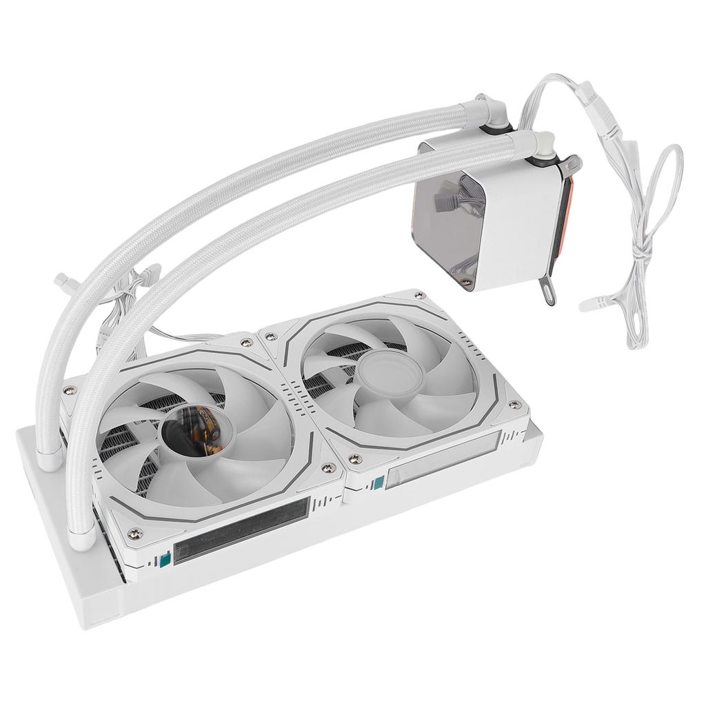 ARGB Liquid CPU Cooler Fit for AM4 AM5 Socket Close   AIO CPU Liquid Cooler 240mm   2.2 Inch LCD Screen