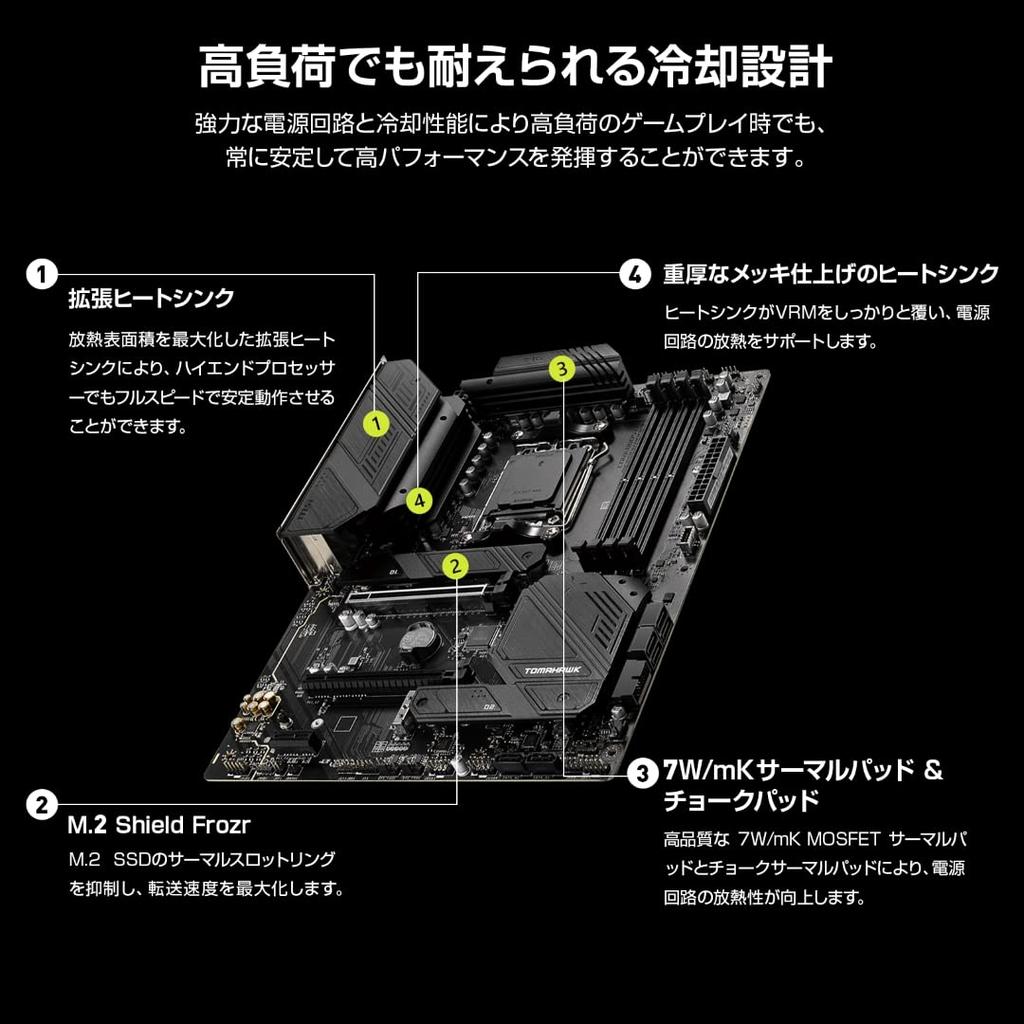 MSI Motherboard MAG B650 TOMAHAWK WIFI AMD Ryzen 7000/9000 Series Compatible B650 Chipset ATX MB5907