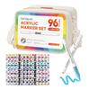Lan Guo 288-Color Soft Tip Liquid Acrylic Markers Gift Box for Students & Children - Stackable Watercolor Pens