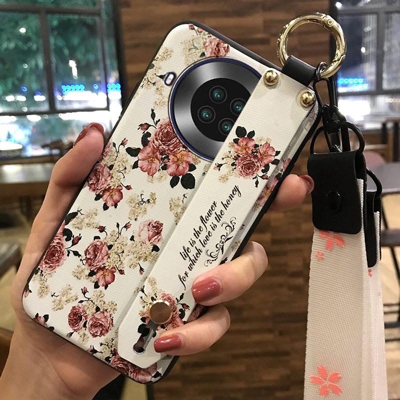 Silicone Fashion Design Phone Case For Cubot Note20 Durable Phone Holder Wrist Strap Back Cover Kickstand Waterproof