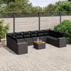 VidaXL Garden Lounge Set with Cushions 11 Pcs, Patio Sofas, Patio Furniture Set, Outdoor Furniture, Black 3225614