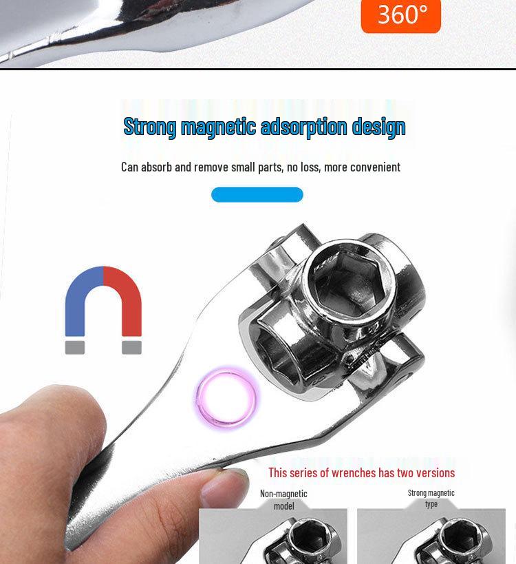 48-in-1 Multi-functional Ratchet and Hex Socket Wrench Tool