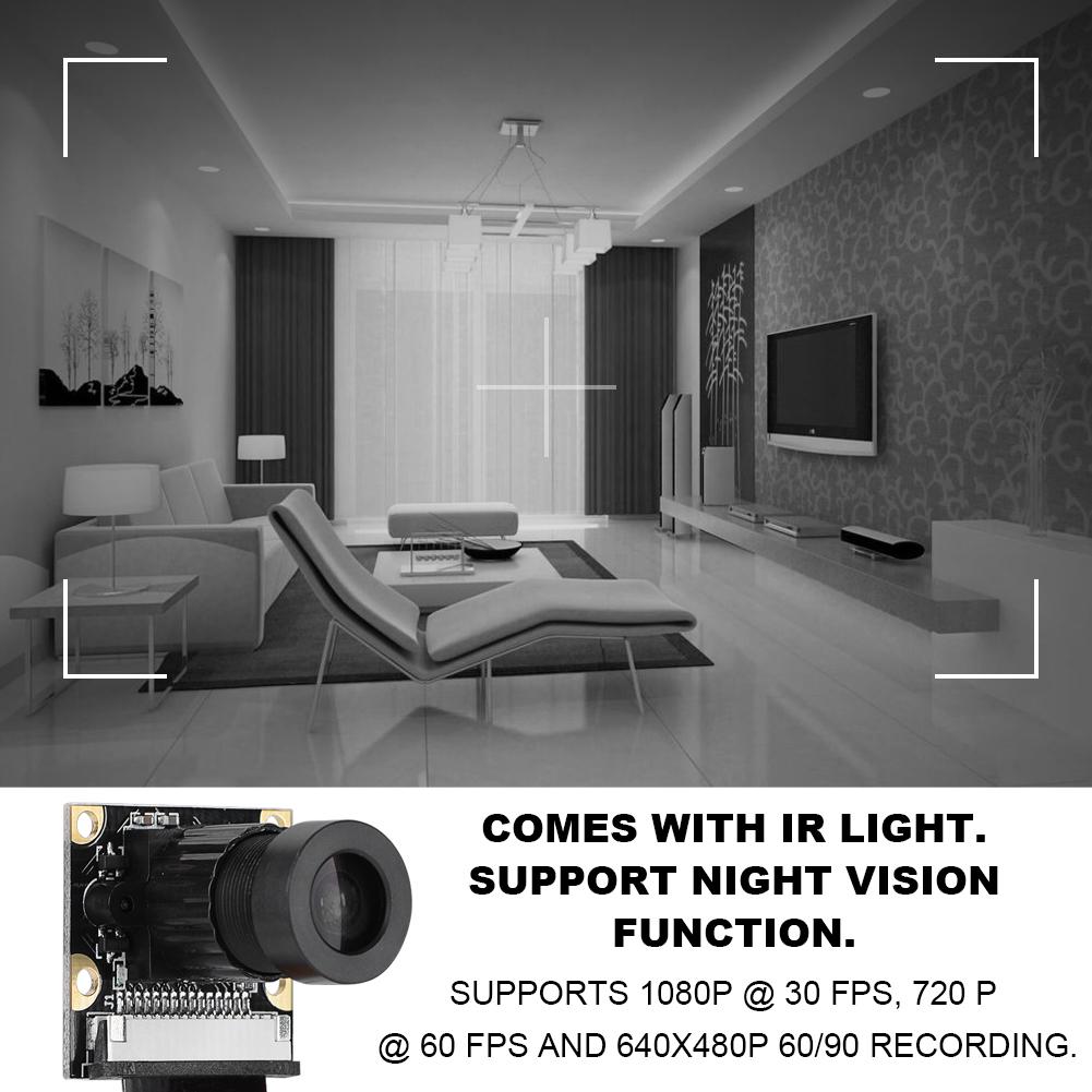 5MP Night Vision Camera Module w  2Pcs Fill Lights for Raspberry Pi Zero
