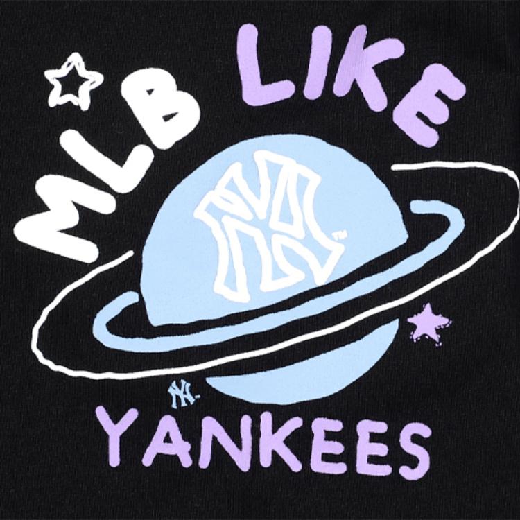 New MLB Base Logo Sweatshirts Unisex Black 3ATSL0214-50BKS