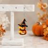 Halloween Earrings for Women 1 Pair Pumpkin Women, 2 Stacking Holiday Gift Her Drop Dangle with Witch Hat, Acrylic Costume Jewelry Creative