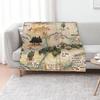 100 Acre Wood Map Throw Blanket Warm Napping Blanket for Office Couch Bed