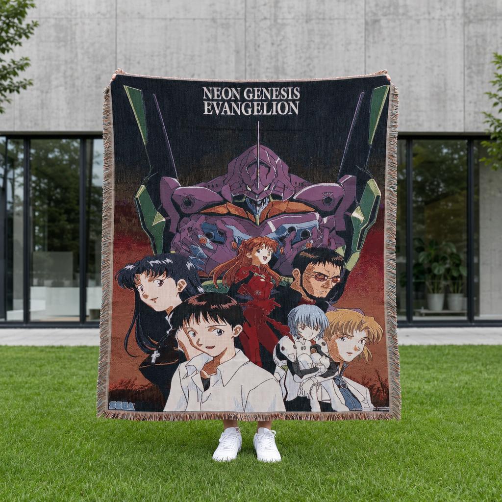 Custom Size Anime Woven Blanket Soft Home Cover Blanket for Couch Bed and Chair