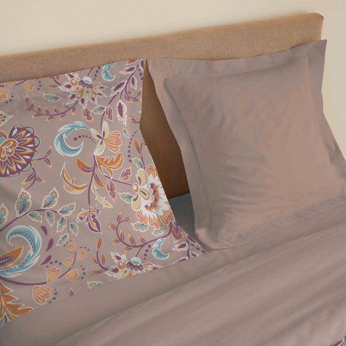 4-piece "Vanessa" Sheet Set for 140 X 190 Cm Bed Bergame Nude