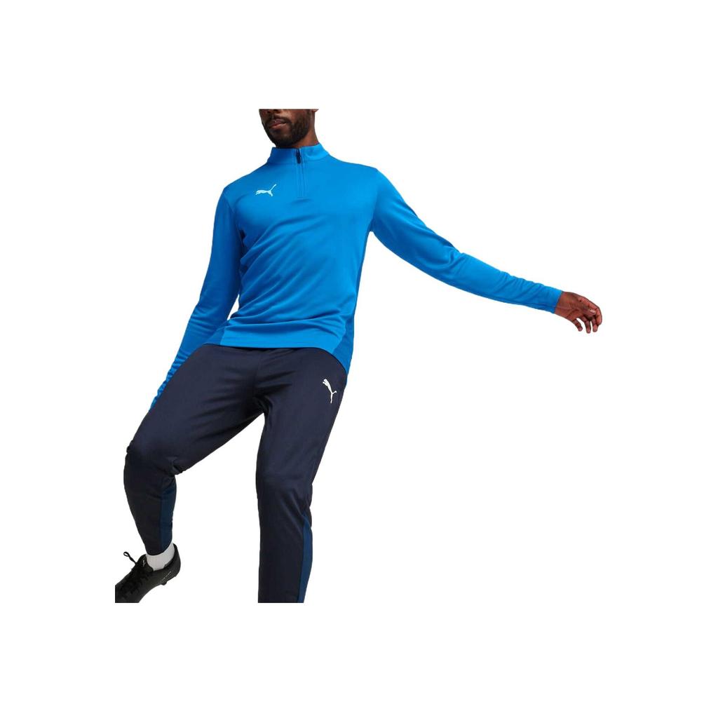 Puma Solid Color Minimalist Logo Fashion Comfortable Long Sleeve Sweatshirt Men Sweatshirt Blue 658629-02